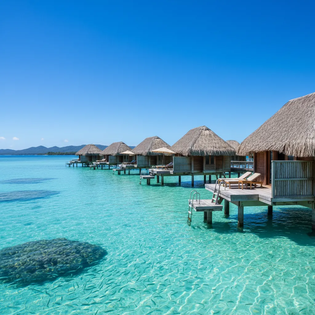 Luxury overwater bungalow in New Caledonia price comparison