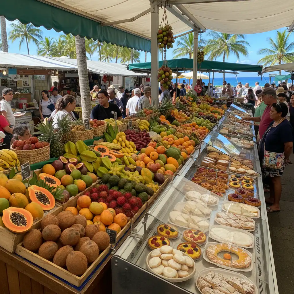 Port Moselle Market in Noumea for budget travelers