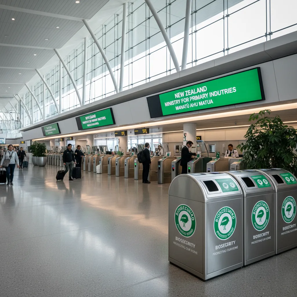 NZ Ministry for Primary Industries customs area at airport