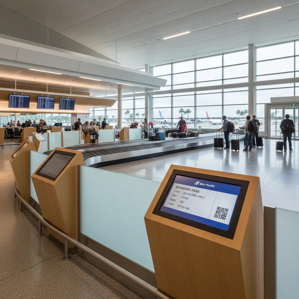 Boarding pass for flight from Auckland to Noumea New Caledonia