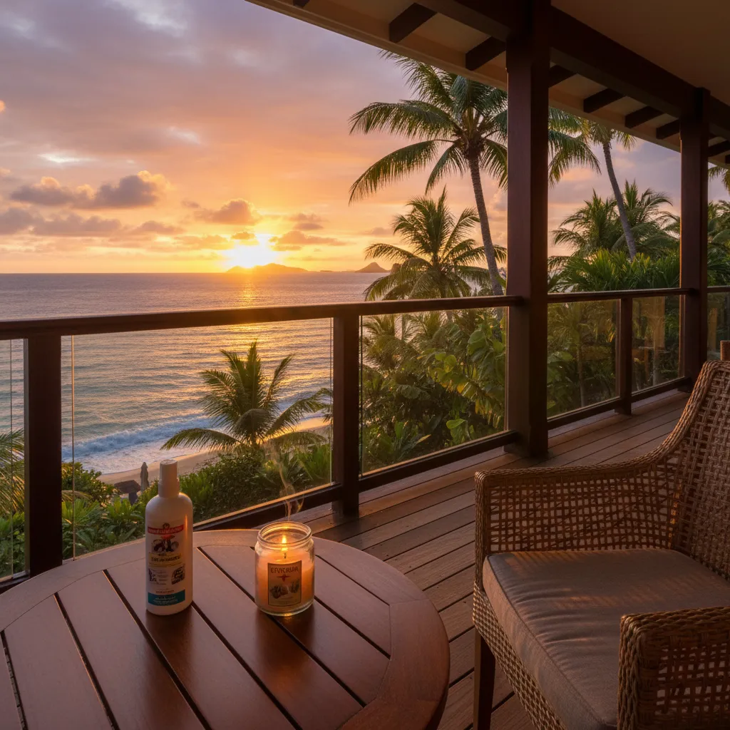 Mosquito prevention tools at a New Caledonia resort