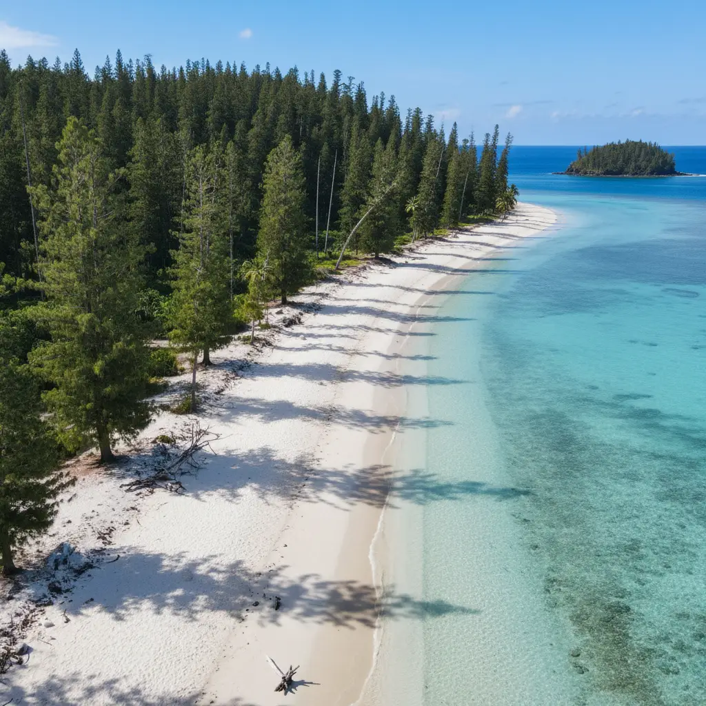Isle of Pines New Caledonia white sand beach