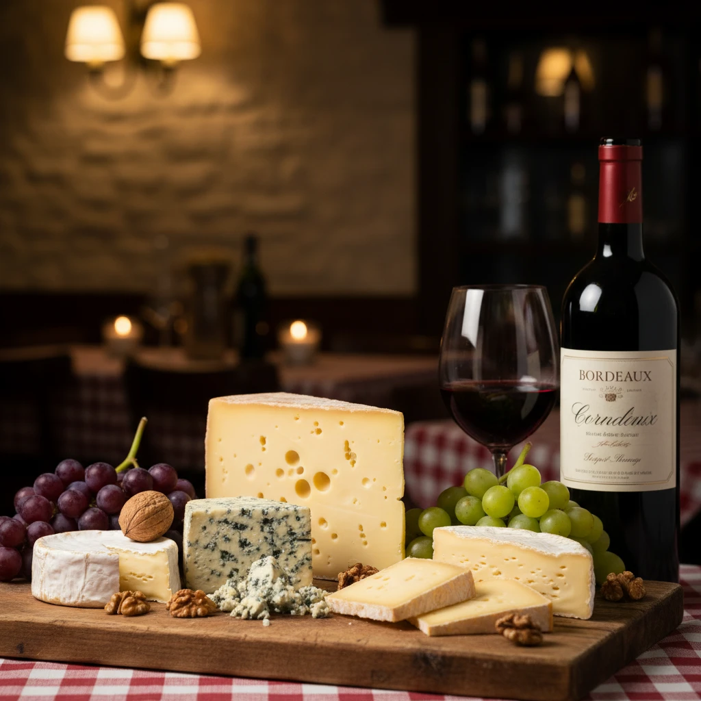 Authentic French cheese platter in New Caledonia