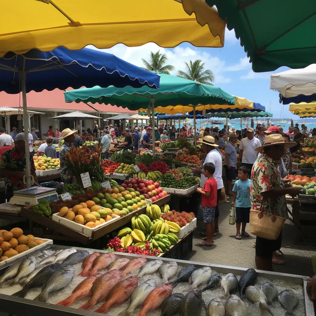 Port Moselle Market bustling scene