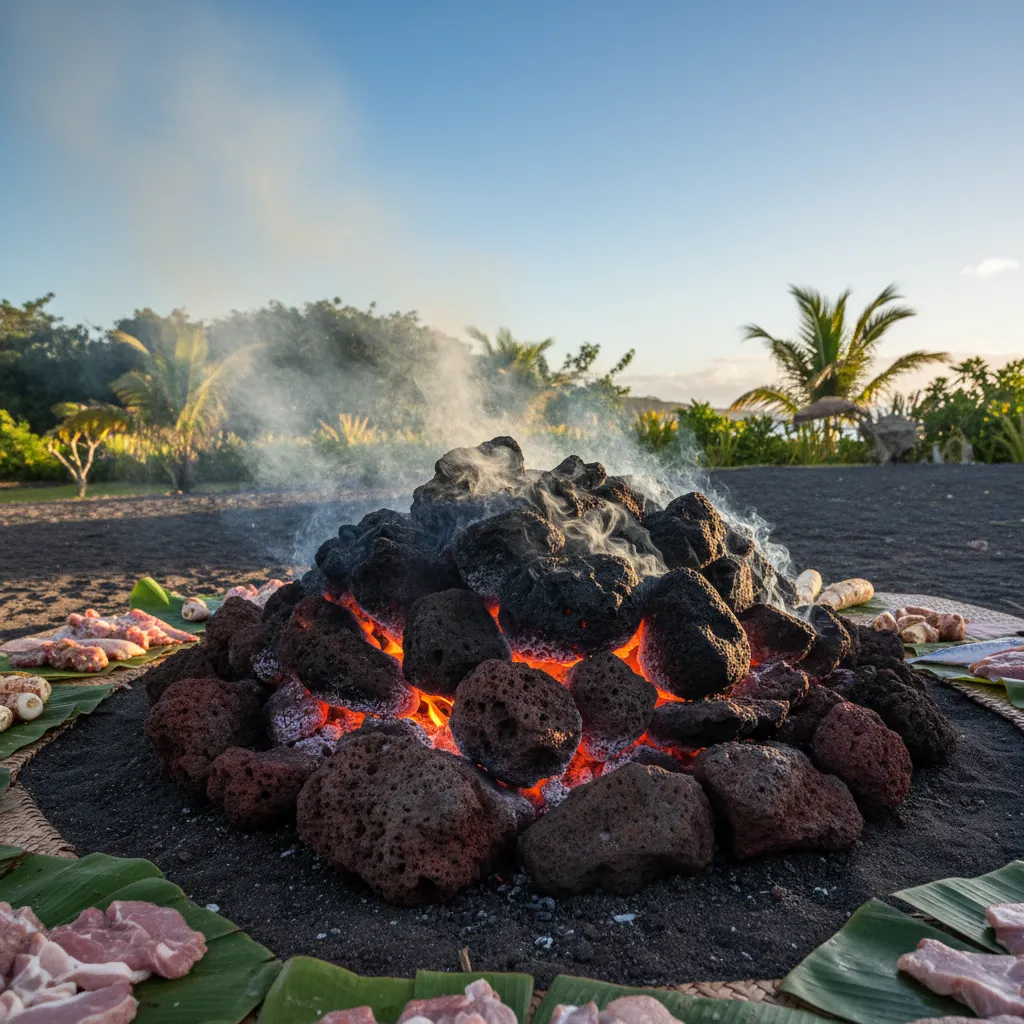 Hot stones for Kanak earth oven