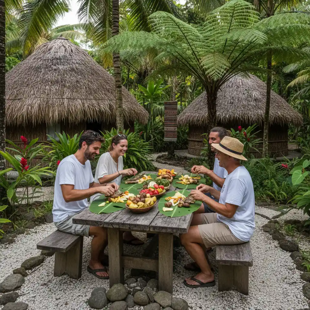 Dining at a Kanak Tribal Homestay