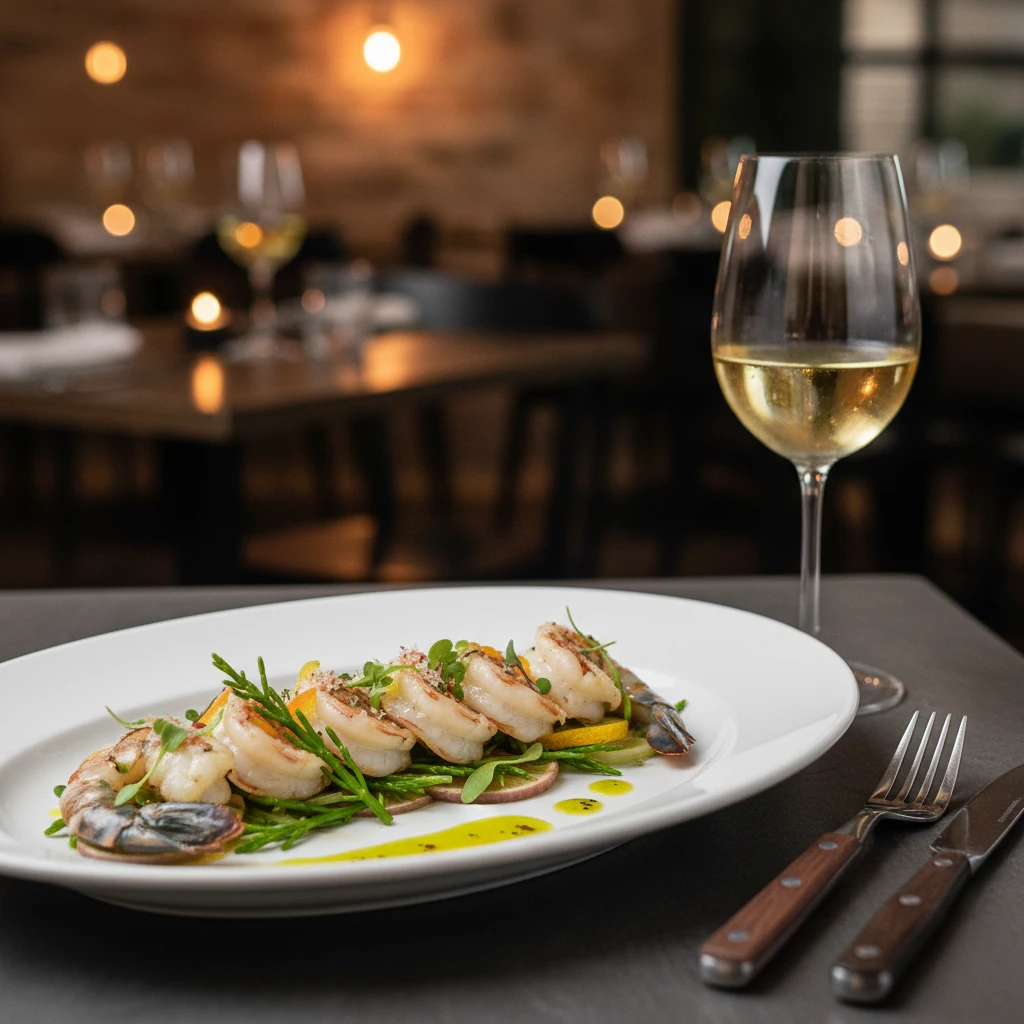 Fine dining seafood dish New Caledonia