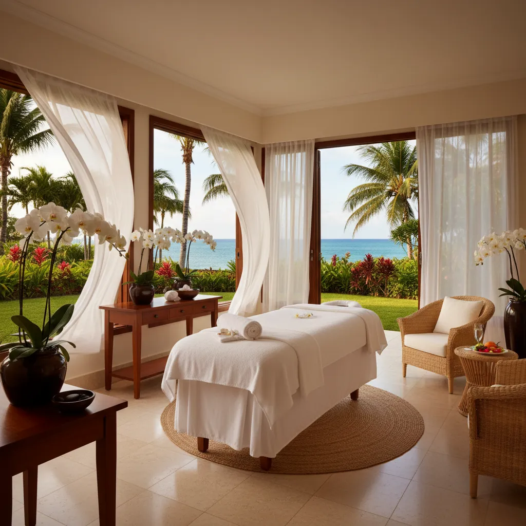 Luxury spa setting in New Caledonia