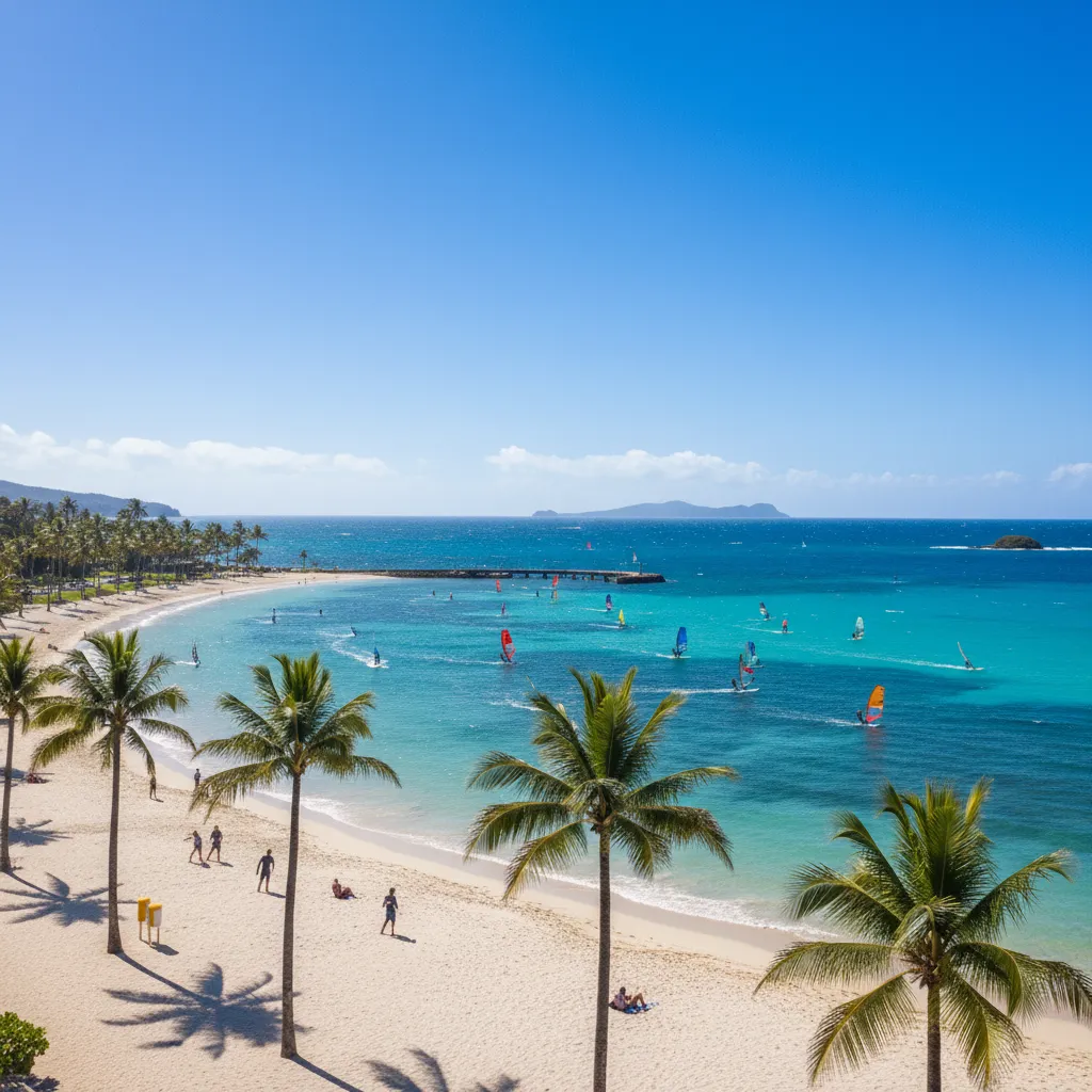 Anse Vata Beach Noumea sunny day