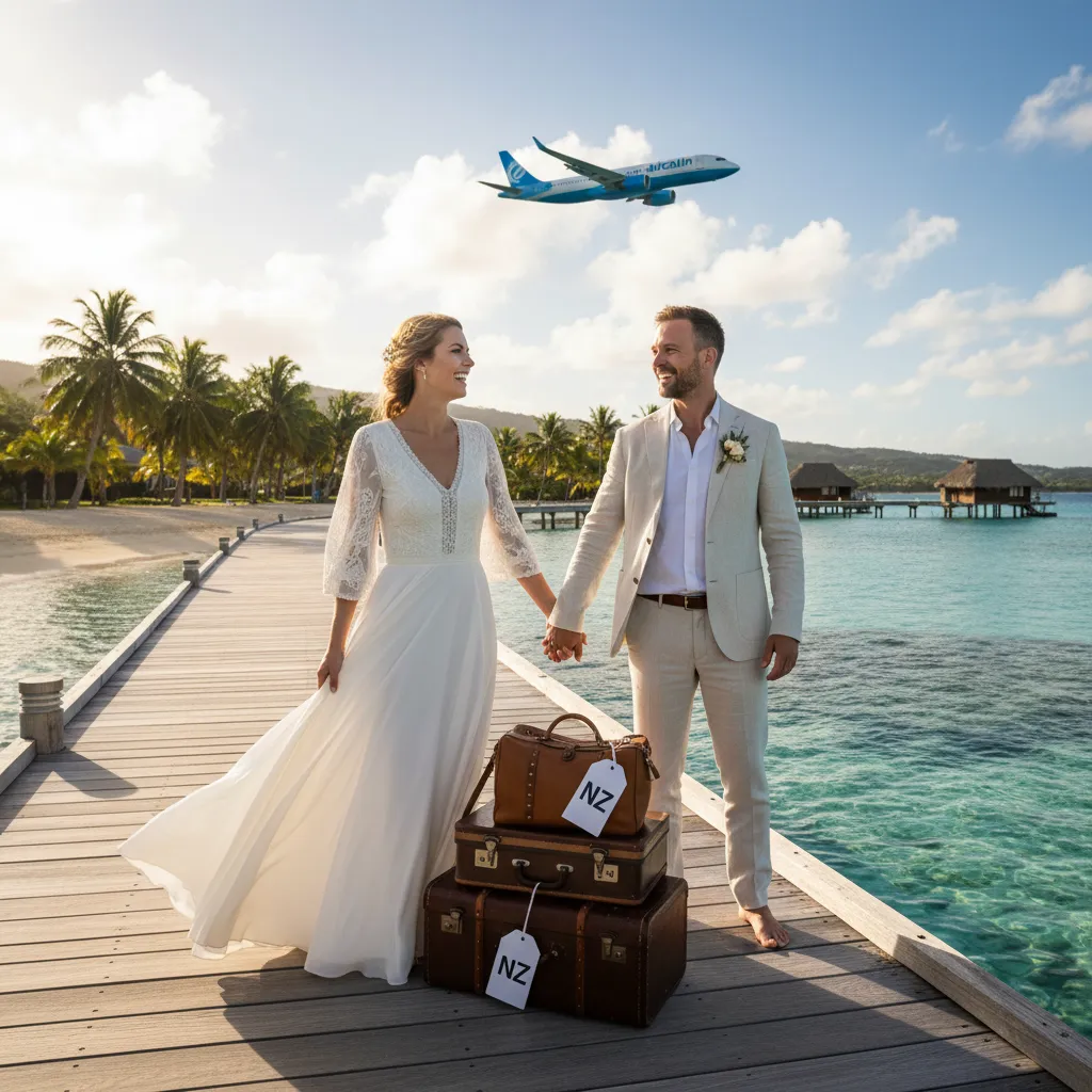 Destination wedding travel logistics New Caledonia