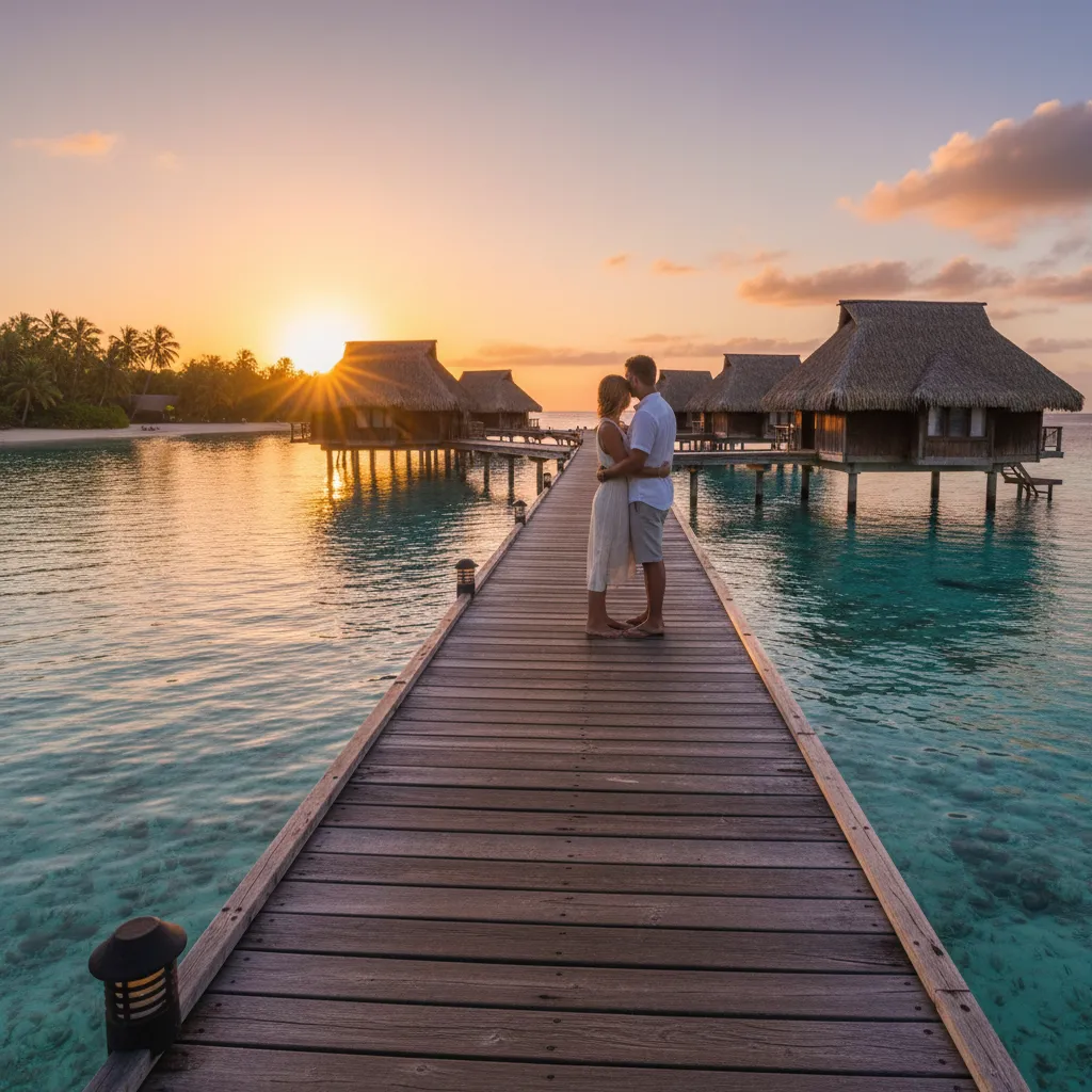 Luxury elopement packages New Caledonia overwater bungalows