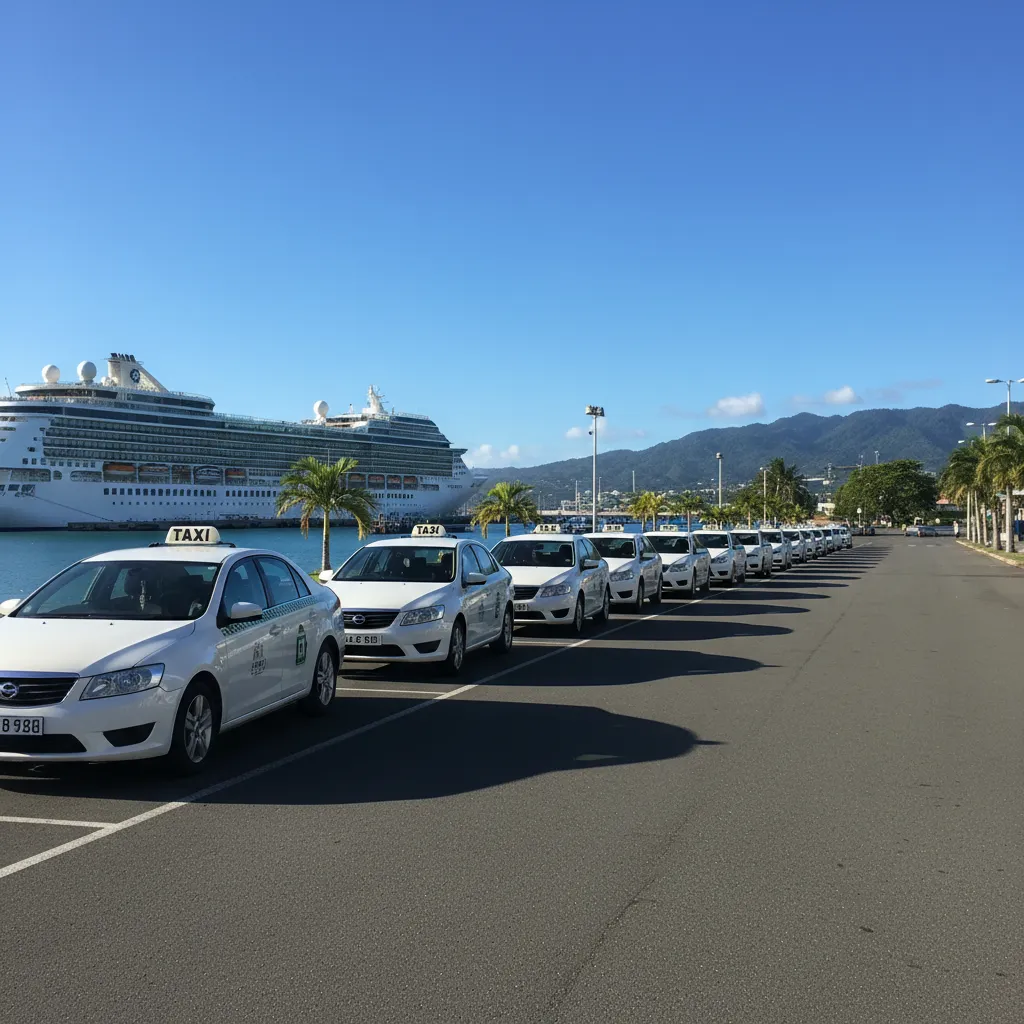 Official Taxi Stand at Noumea Port