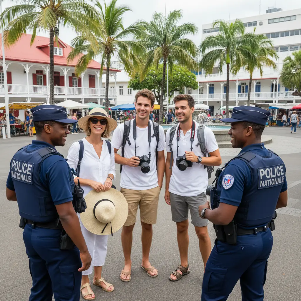 Police Presence in Noumea City Center