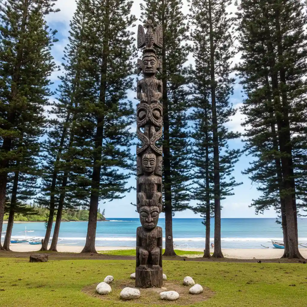 St Maurice Bay monument Isle of Pines