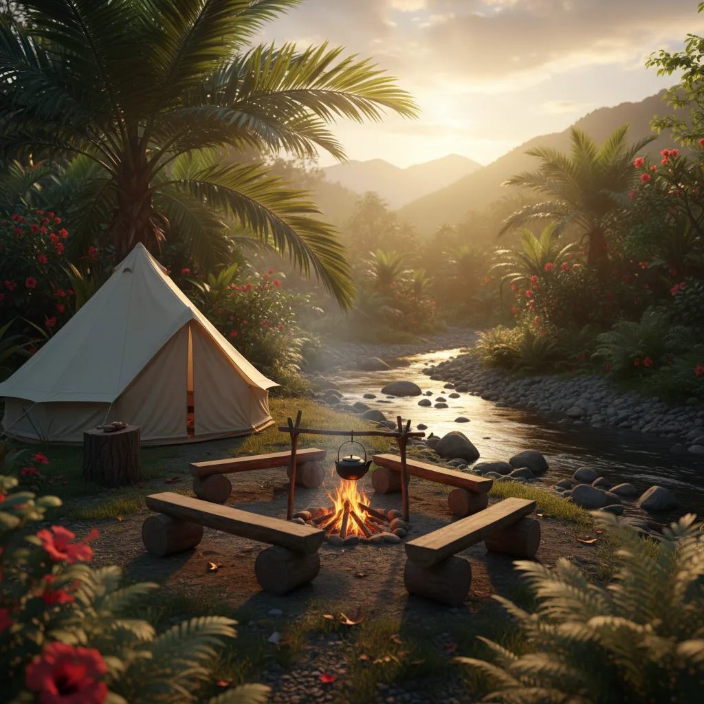 Camping site in New Caledonia