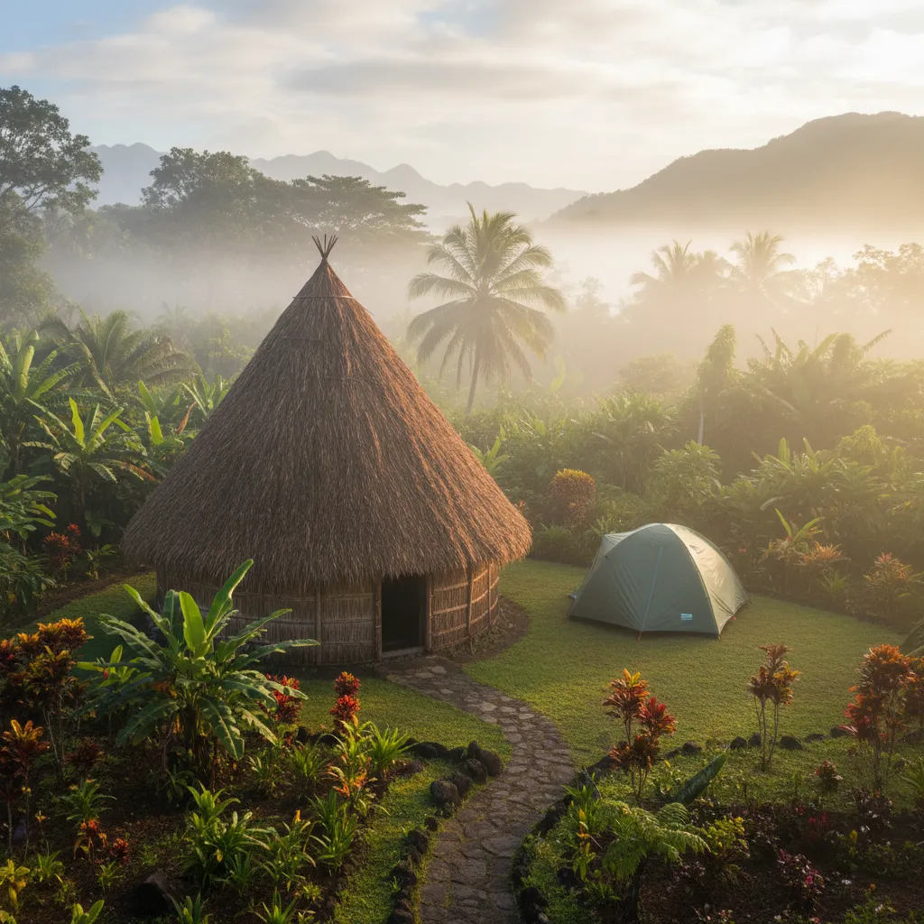 Tribal homestay camping in Hienghène