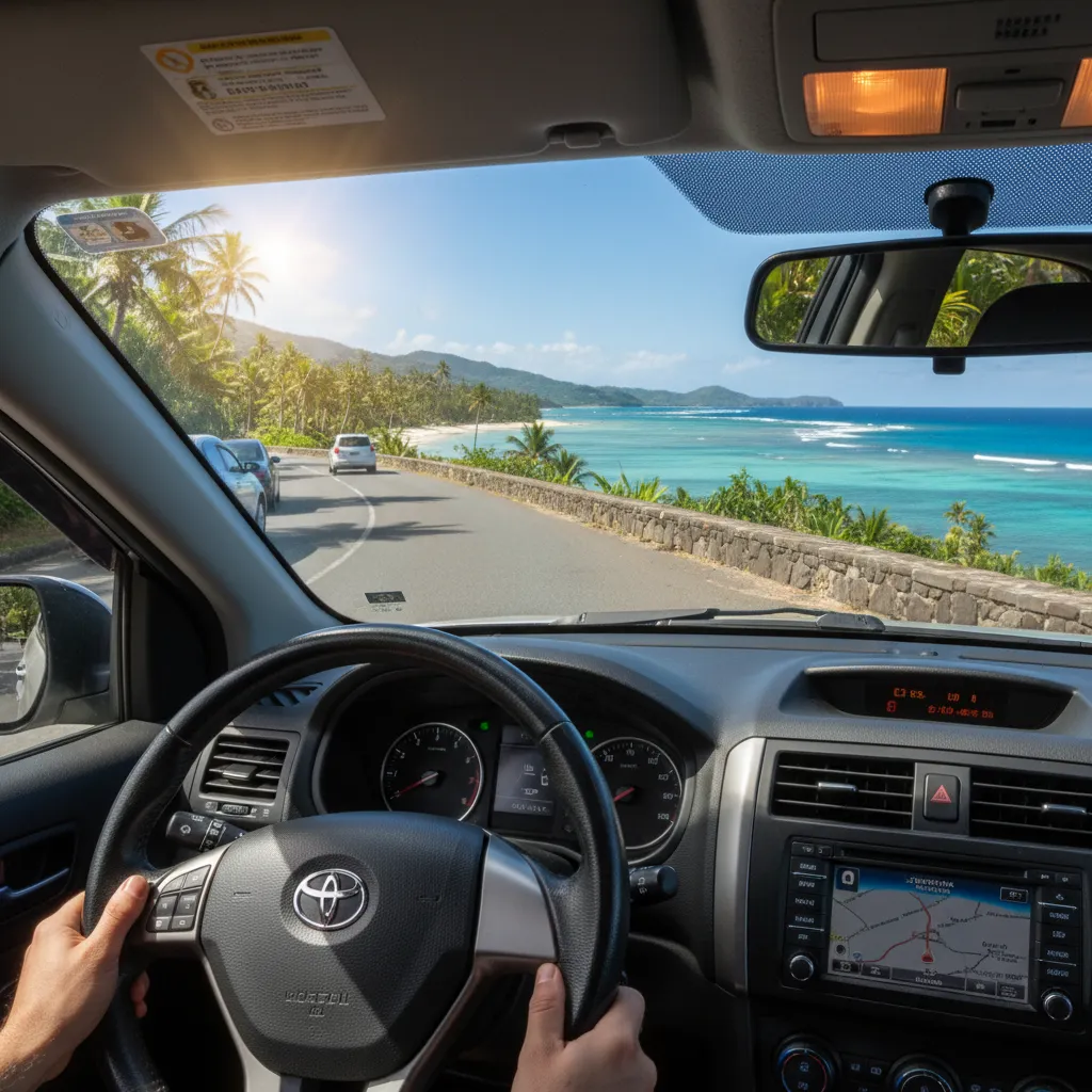 Driving on the right side of the road in New Caledonia