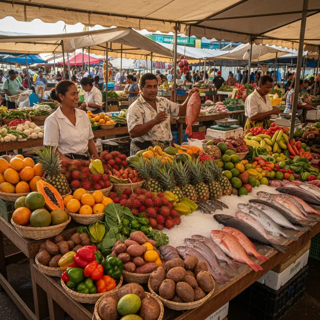 Fresh produce at Port Moselle Market