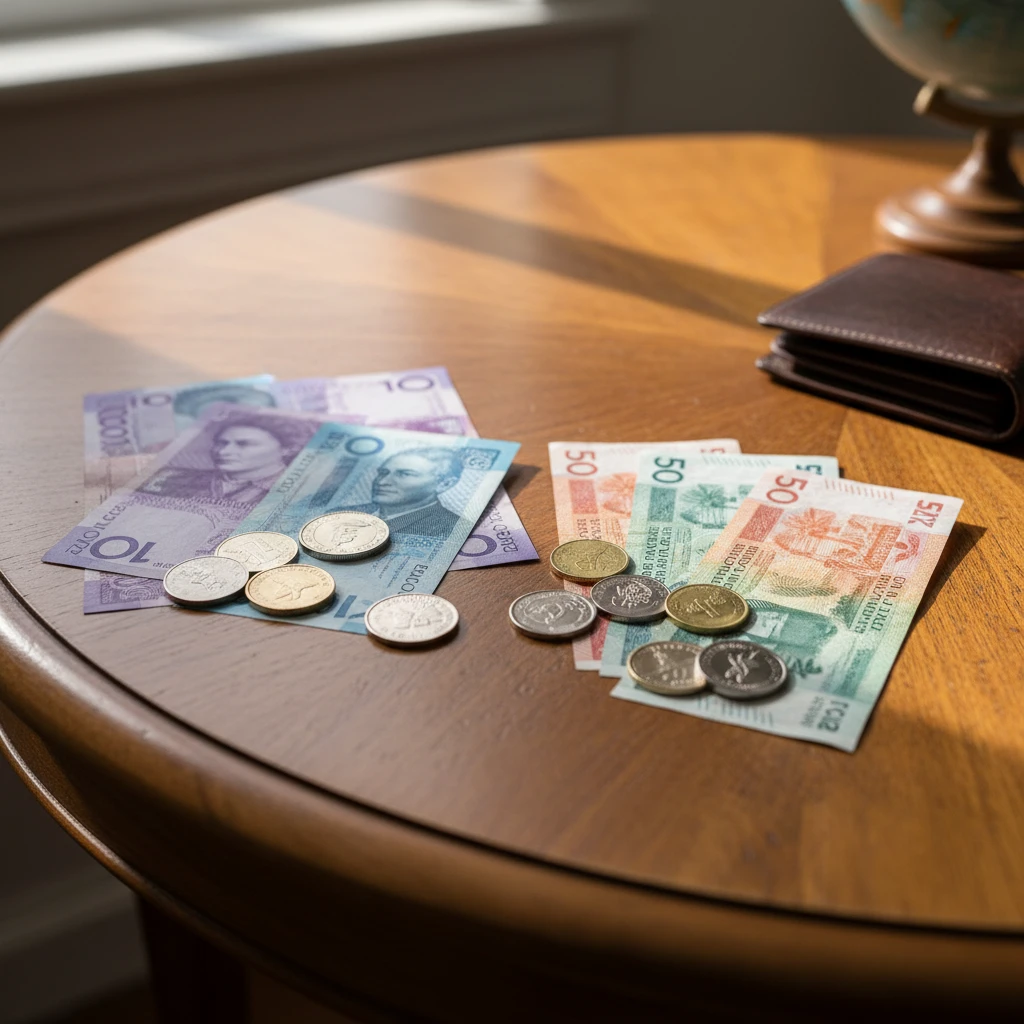 NZD and XPF currency notes comparison