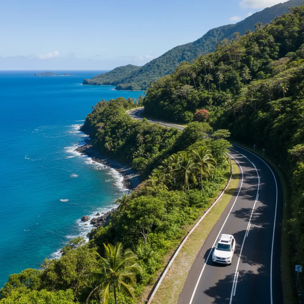 Driving a rental car in New Caledonia