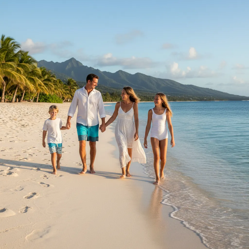 Family holiday in New Caledonia during school break