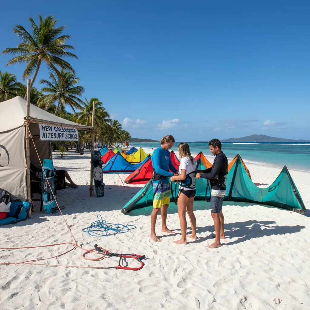 Kitesurfing lesson and gear rental in New Caledonia