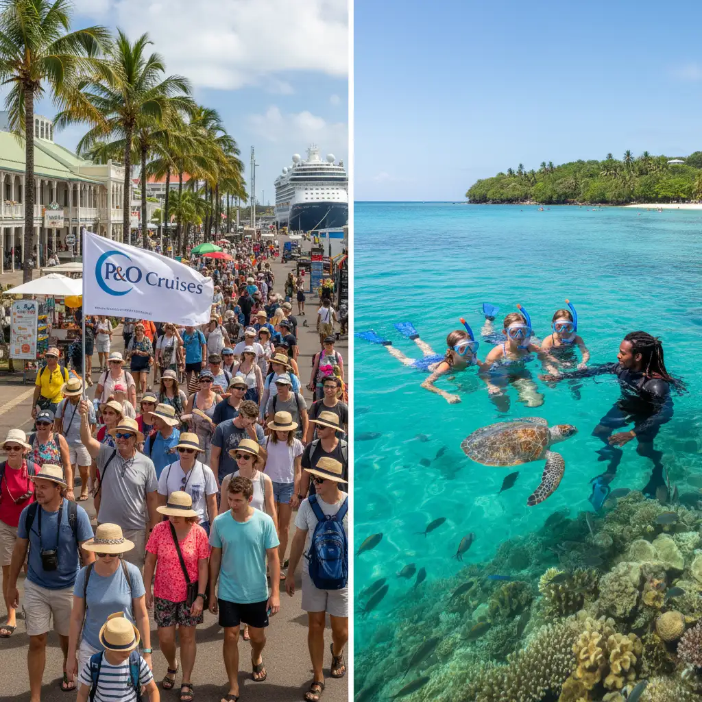 Comparison of crowded cruise tours versus private local excursions in New Caledonia