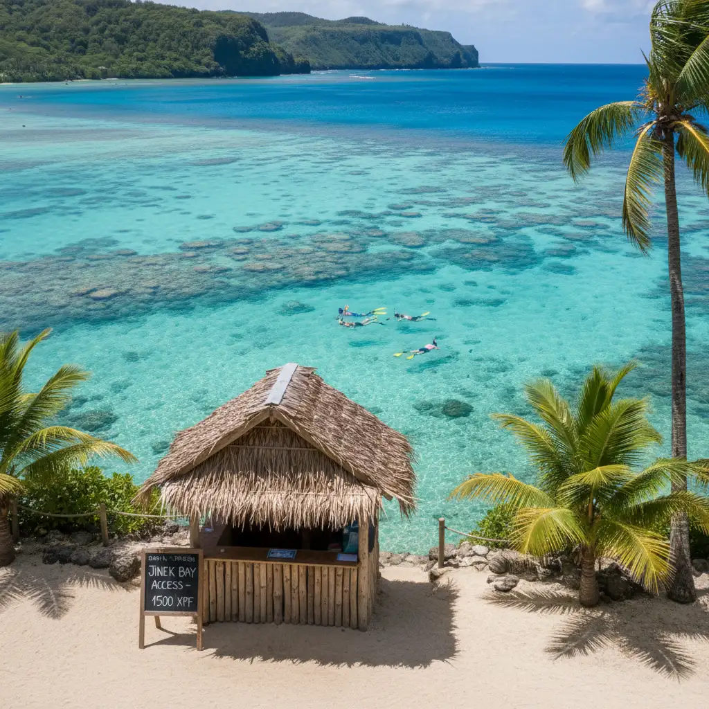 Snorkeling at Jinek Bay Lifou with local entry pass