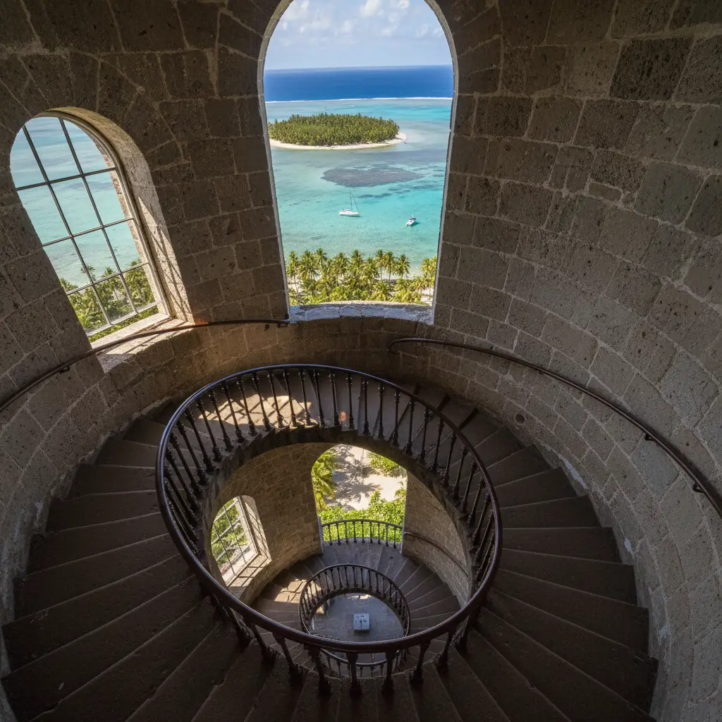 View from the top of Amedee Lighthouse