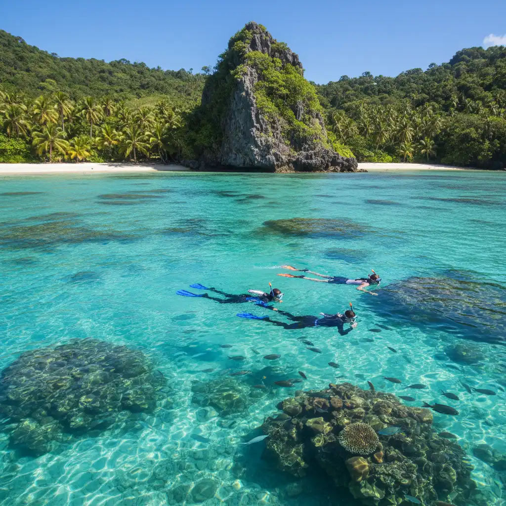 Isle of Pines snorkeling spots DIY at Kanumera Bay