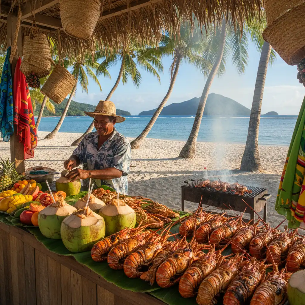 Local food stalls Isle of Pines