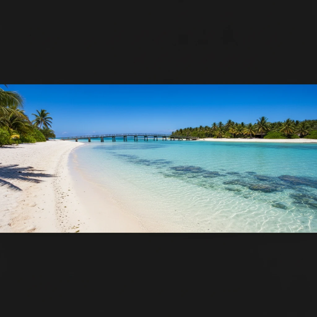 Pristine white sands of Ouvea accessible via Air Caledonie