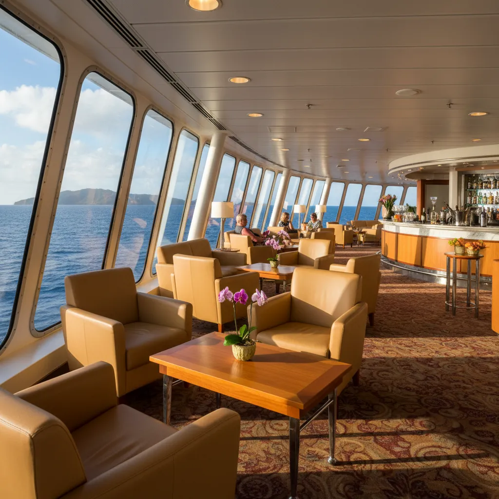 VIP Class seating inside Betico Ferry